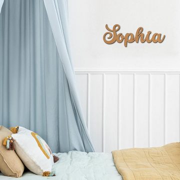 Namofactur Wanddekoobjekt Name Sophia Holz Schild Buchstaben Namensschild I MDF Holz