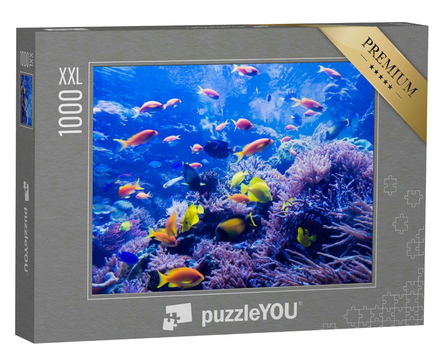 puzzleYOU Puzzle schöne Unterwasserwelt, 1000 Puzzleteile, puzzleYOU-Kollektionen Tiere, 500 Teile, Schwierig, 2000 Teile
