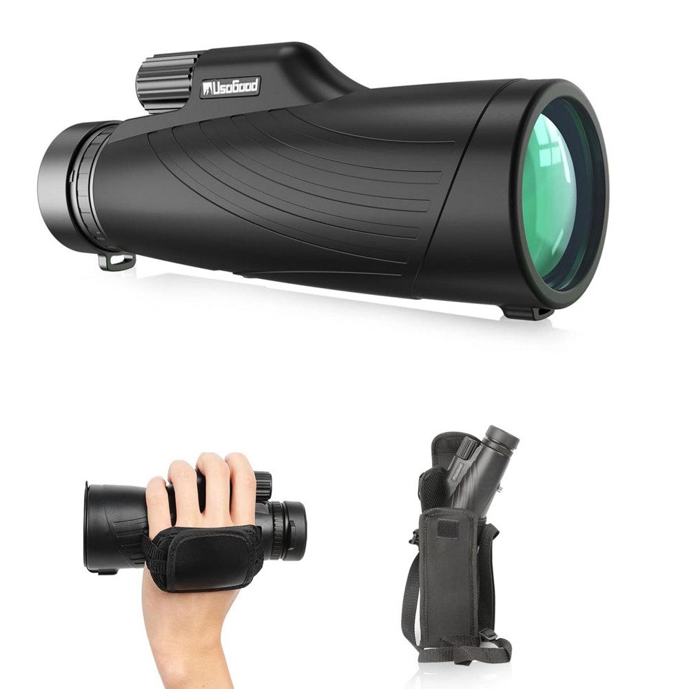 Usogood 12x52 Monokular Teleskop Erwachsene mit BAK4 Prisma & FMC Beschichtung Monokular (HD Monokular Fernrohr für Vogelbeobachtung, Jagd, Wandern)