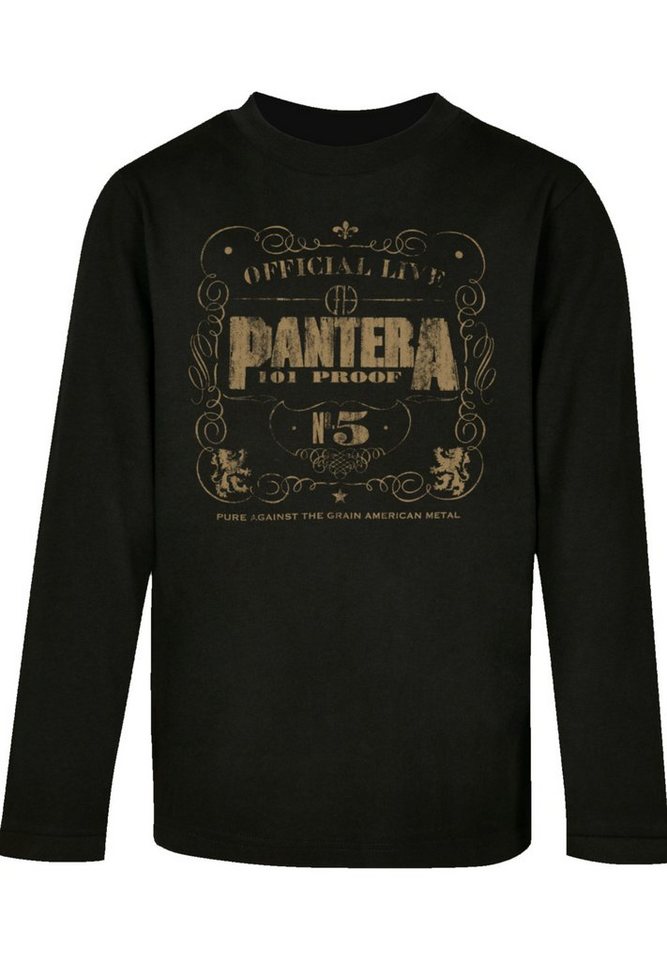 T-Shirt Offiziell Print, Longsleeve T Pantera -Shirt lizenziertes F4NT4STIC Pantera