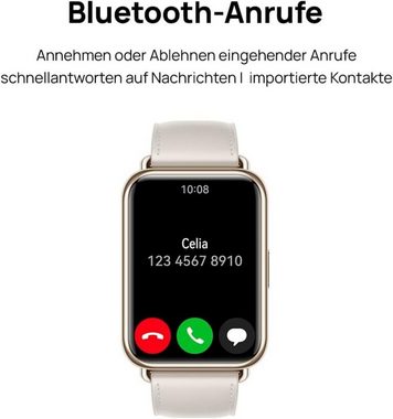 Huawei Smartwatch (1,74 Zoll, Android iOS), Gesundheitsmanagement,Lange Akkulaufzeit,Animierte Quick-Workouts