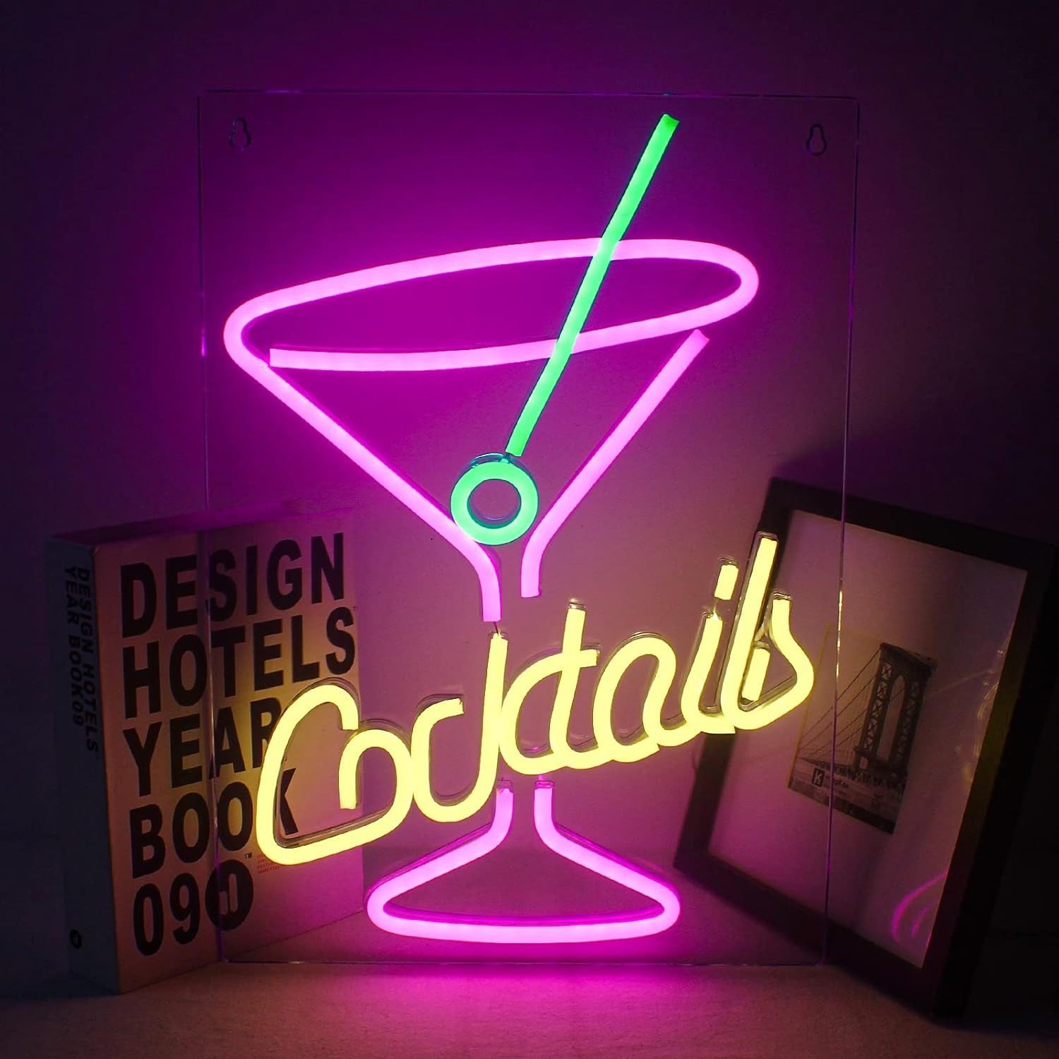 MUPOO LED Dekolicht LED Neonschild Cocktail günstig online kaufen
