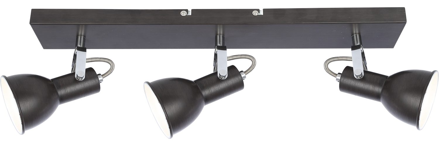 GLOBO LIGHTING Deckenstrahler FARGO, ohne Leuchtmittel, Spot/braun/LxBxH: 515x125x140mm/Wohnzimmer/Flur