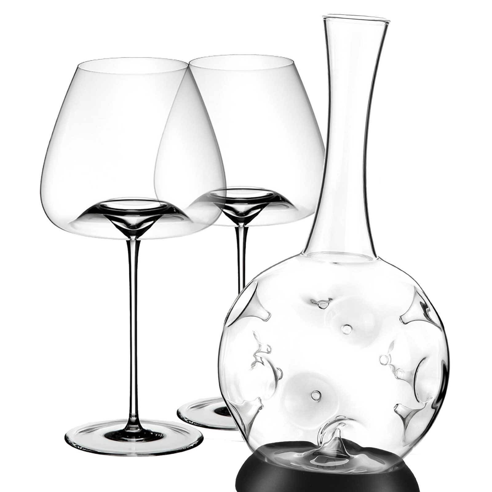 ZIEHER Glas Balanced Eddy Weinset 3er Set, Glas