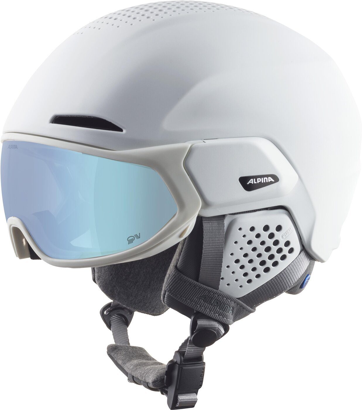 Alpina Sports Skihelm ALTO QV white matt (blue revo)