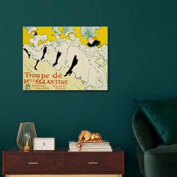 Posterlounge Holzbild Henri de Toulouse-Lautrec, Troupe de Mlle Églantine, Vintage Malerei