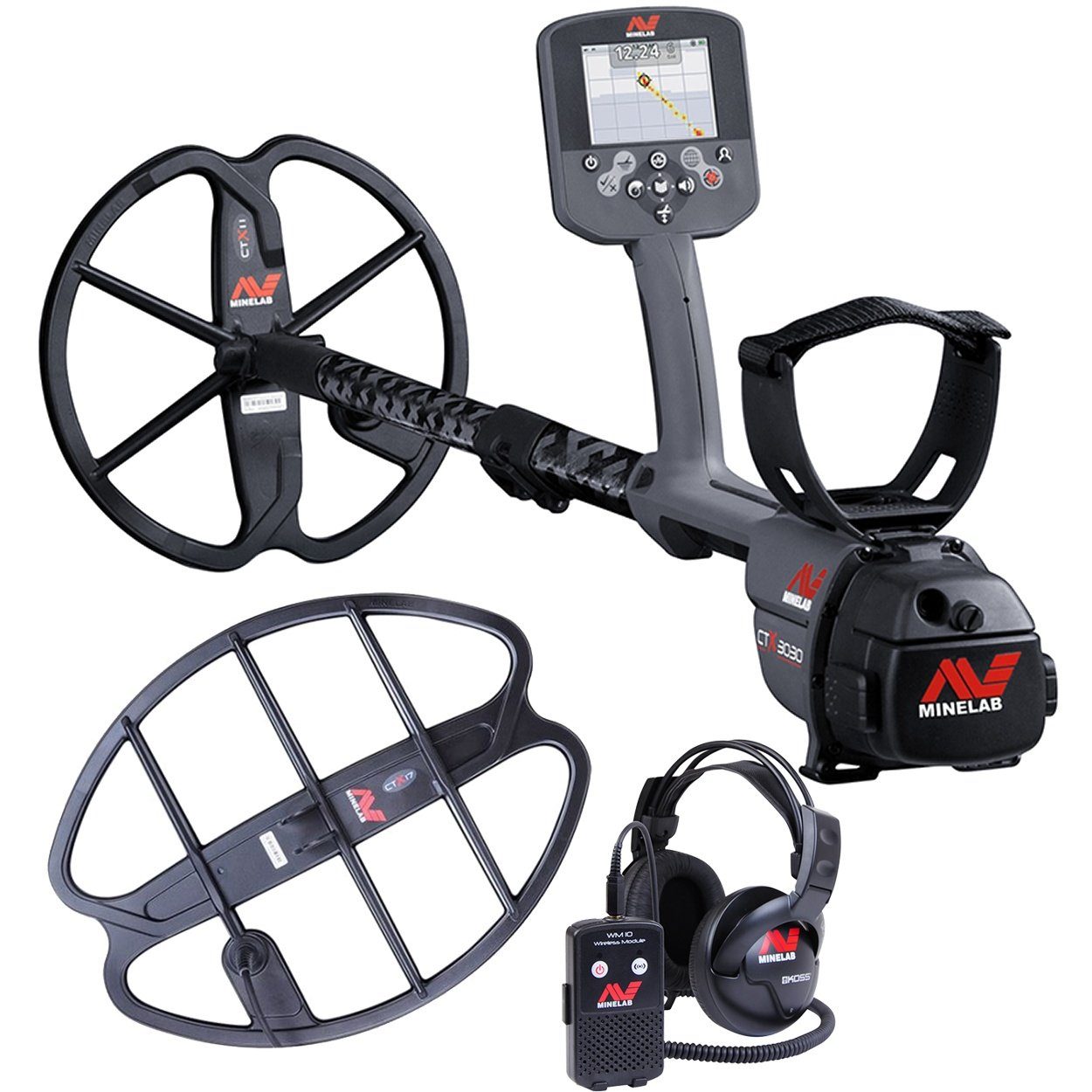 Minelab Metalldetektor CTX 3030 GPS + 17" Spule, Profi-Detektor