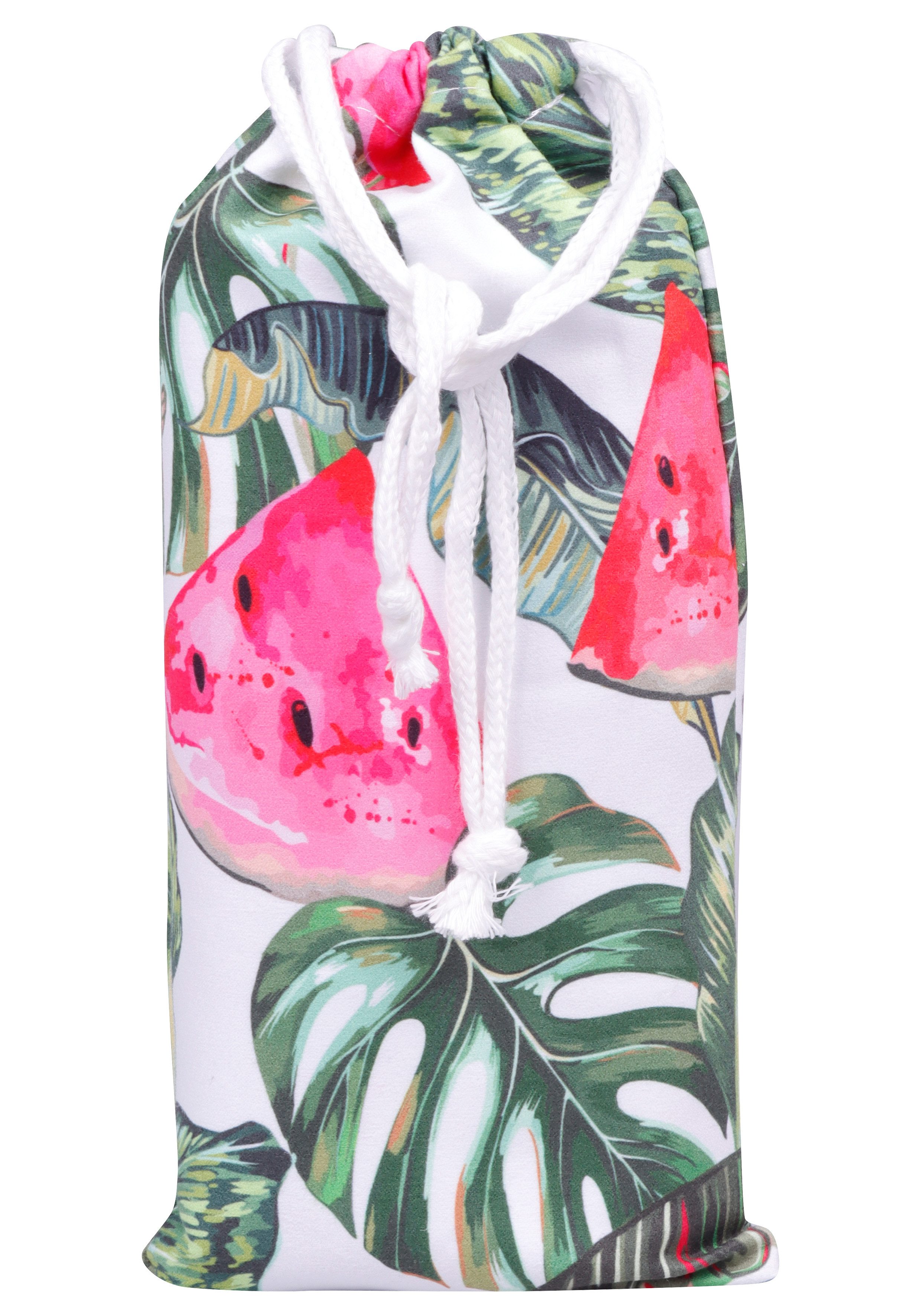 Capelli New York Strandtuch, Microfaser (1-St), schnelltrocknend, inkl. praktischer Tasche