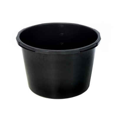 acerto® Mörtelkübel Mörtelkübel Mörtelwanne in schwarz, rund, aus hochwertigem Kunststoff