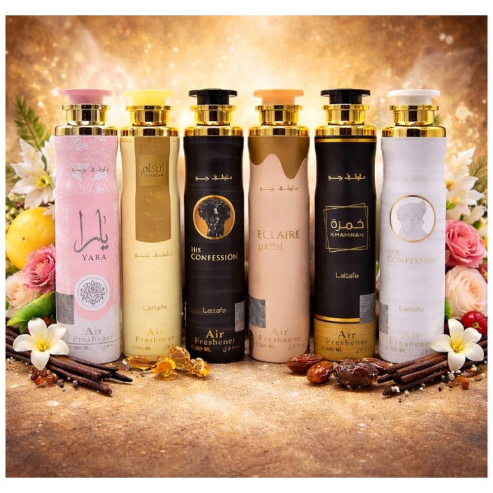 Lattafa Raumduft Lattafa Raumduft Set 6x300ml Air Freshener Raumspray Yara, Eclaire, us