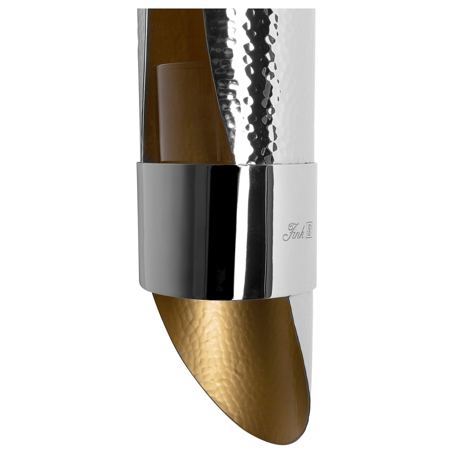 Fink Wandkerzenhalter MUSETTE Wandleuchter - H. 49,5cm x D. 11cm - silber - Aluminium (1 St., Wandkerzenhalter - Wandlaterne), Moderne Wandlampe - Stilvolle Wan – Bild 4 von 5
