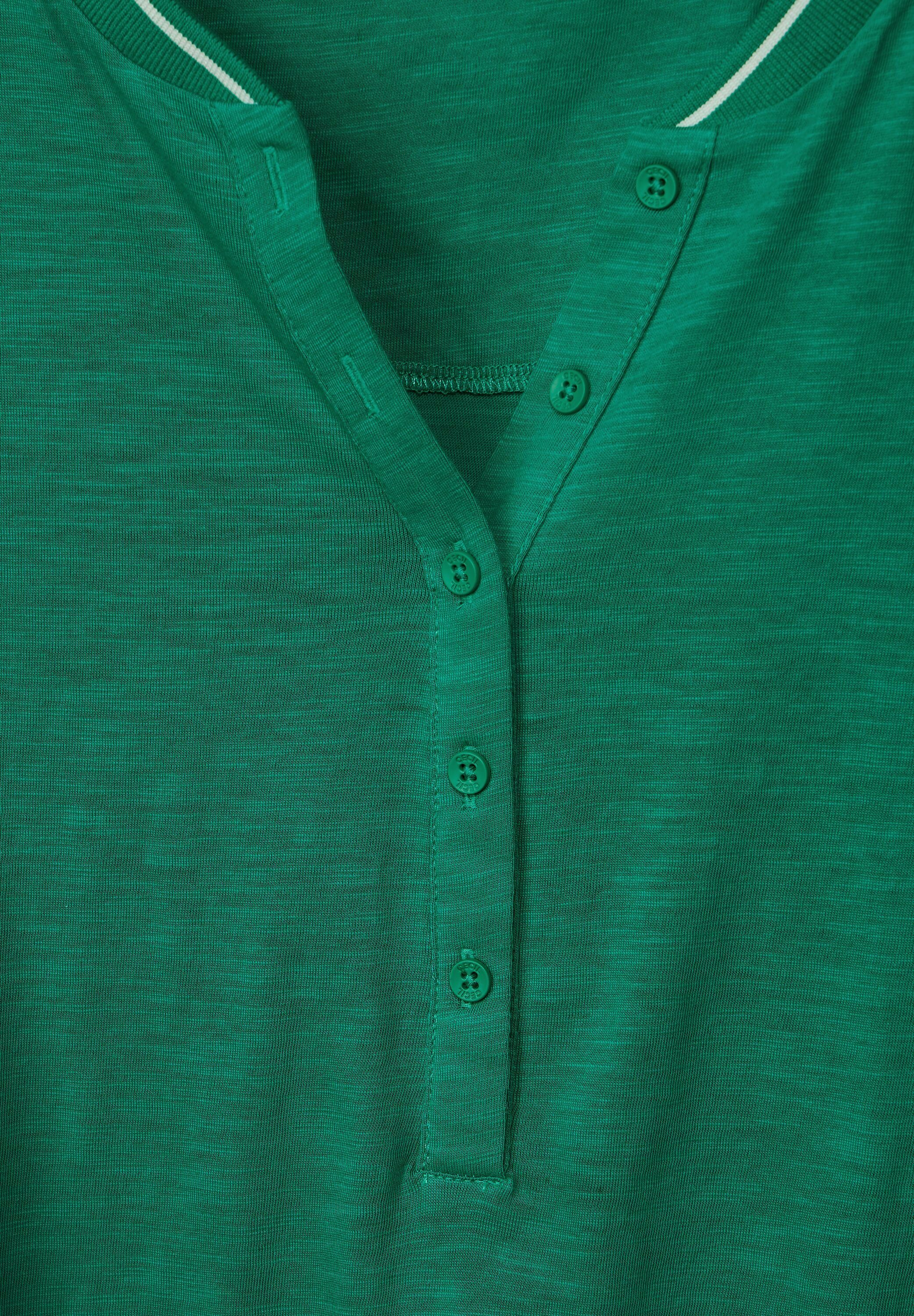 Cecil luscious 3/4-Arm-Shirt green Unifarbe in