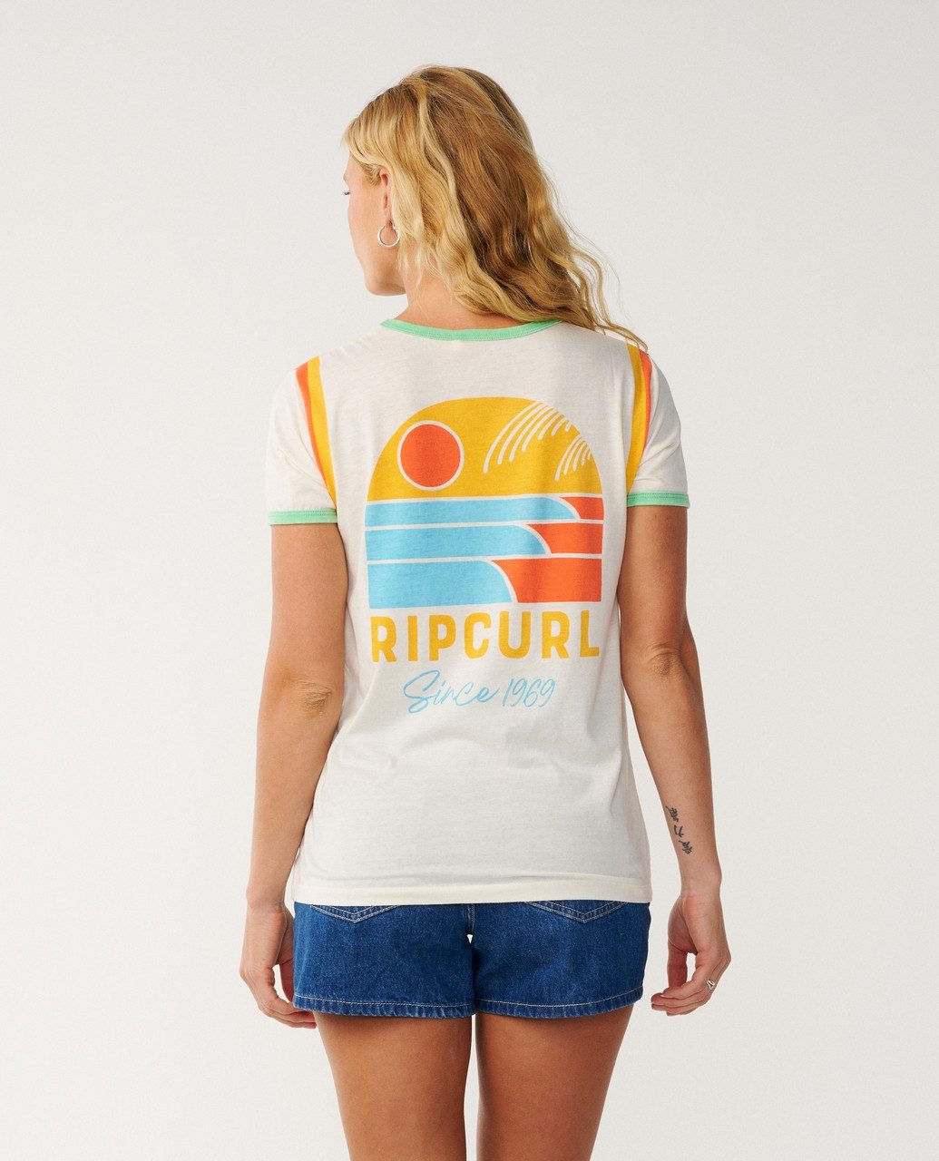 Rip Curl T-Shirt Line Up Ringer Standard T-Shirt