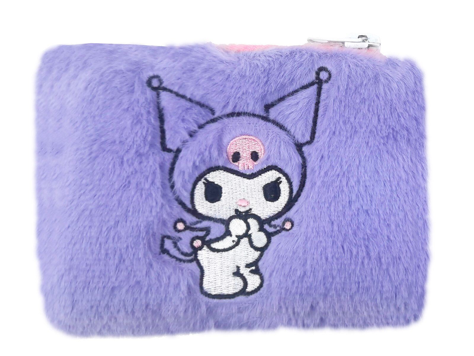 Hello Kitty Geldbörse - Kuromi Plüsch Geldbörse mit Karabiner Reißverschluss (1-tlg)