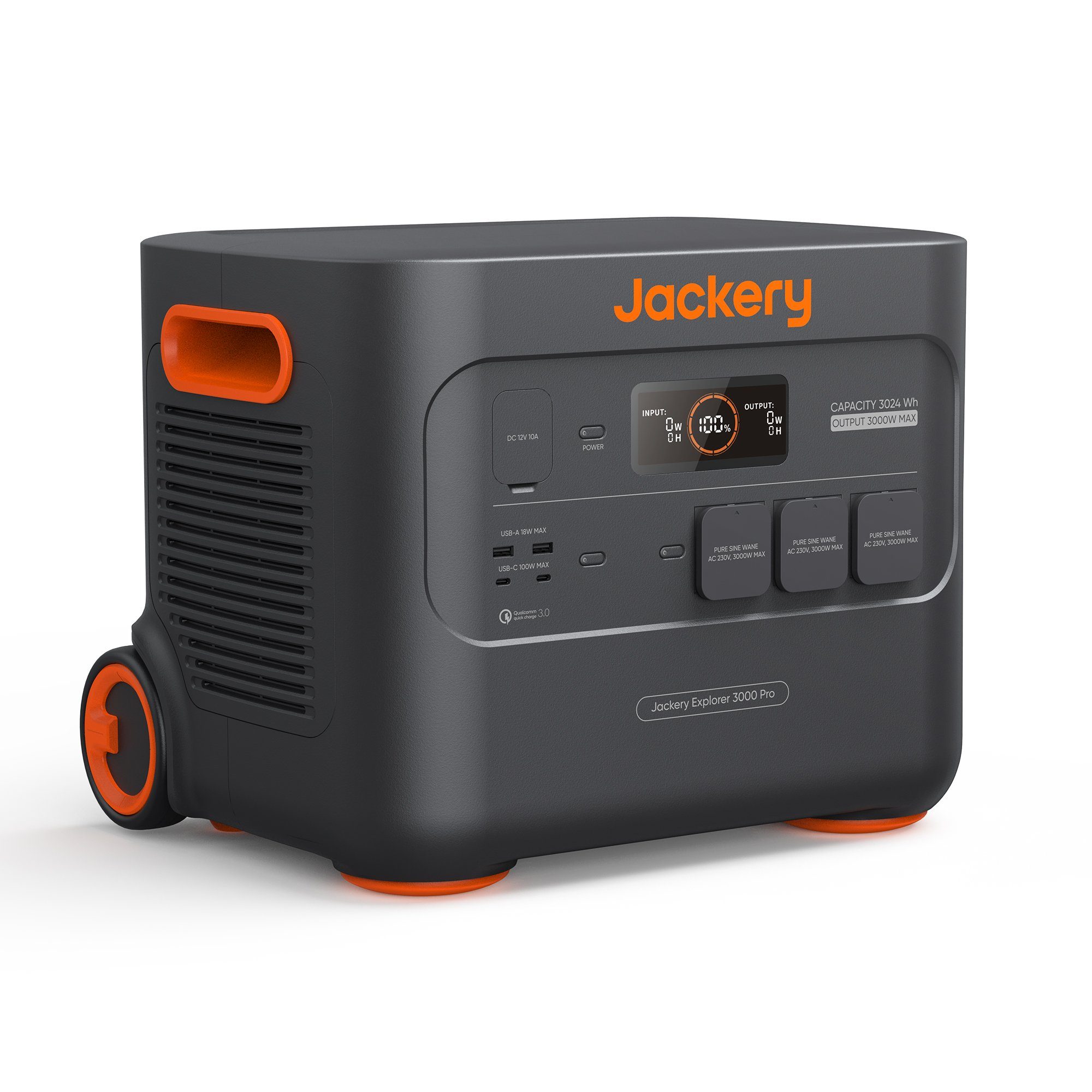 Jackery Stromgenerator Explorer 3000 Pro Tragbare Powerstation 3024Wh/3000W Solargenerator, 6,00 in kW, (1-tlg), Schnellladung in 1,8 Stunden für Outdoor und Notfälle