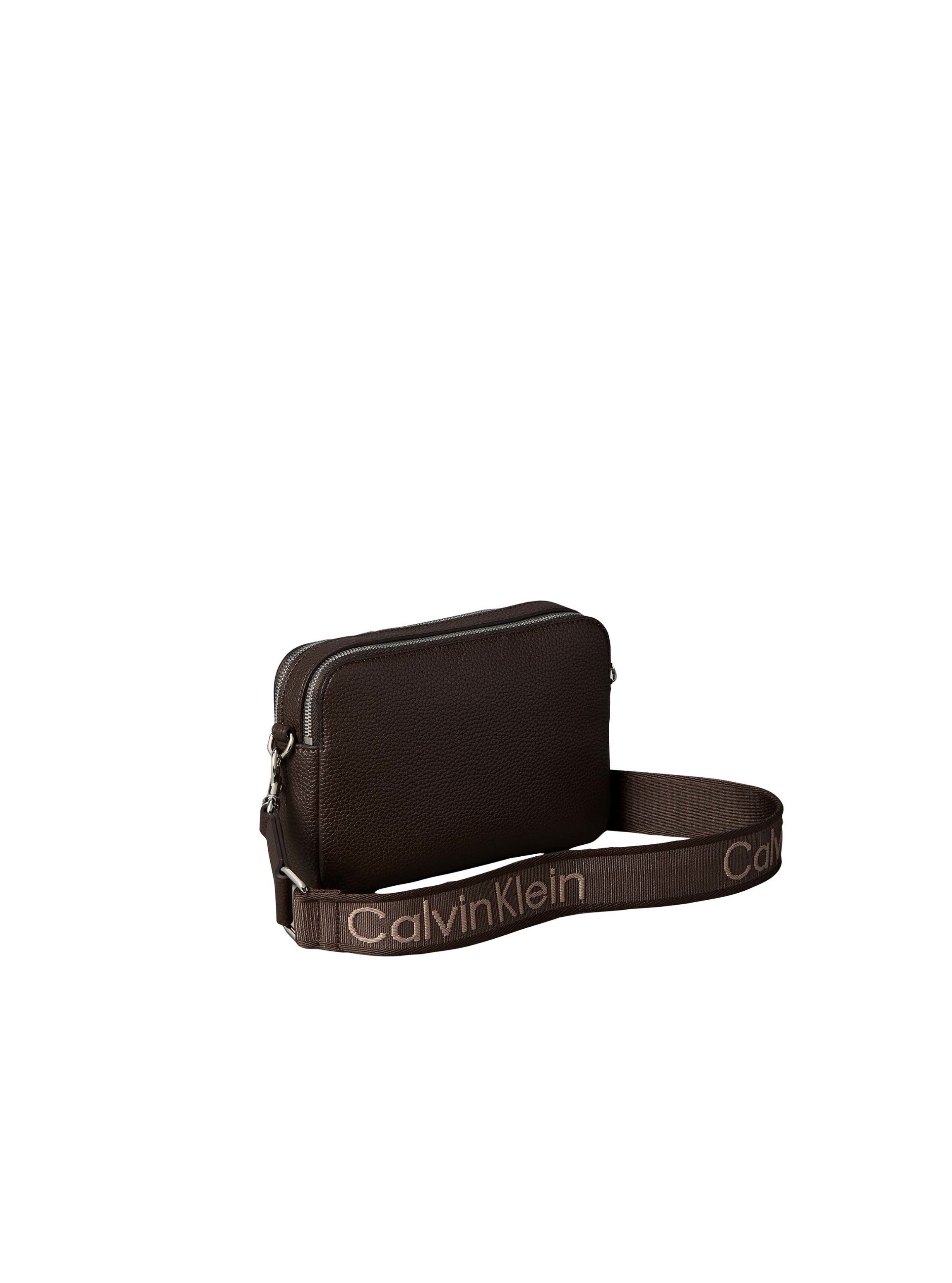 Calvin Klein Umhängetasche WEBBING 2X STRAP CAMERA BAG, Damen Schultertasche, Handtasche mit Logoschriftzügen