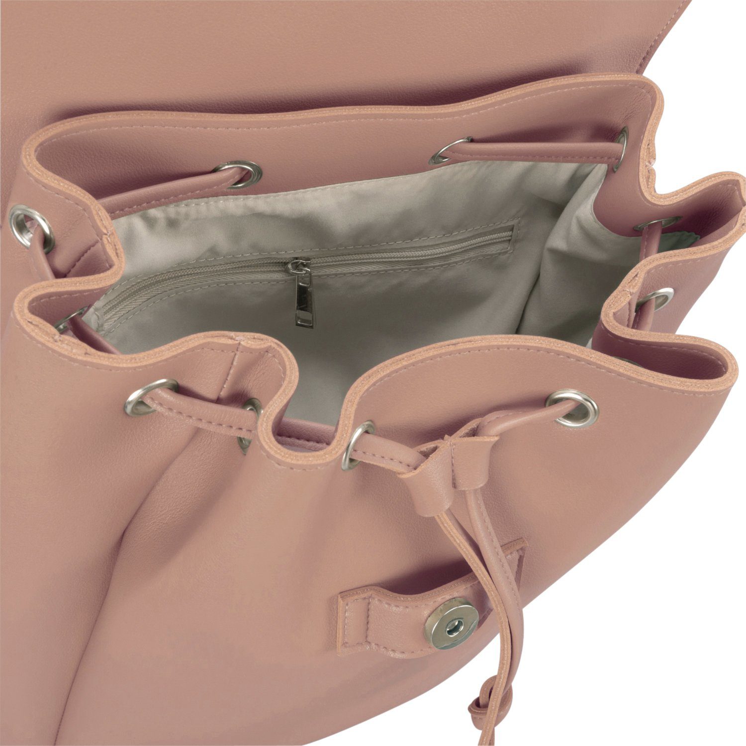 Expatrié Rucksack NOELLE Rucksack Damen, Tagesrucksack, Magnetverschluss, Klein, Handlich