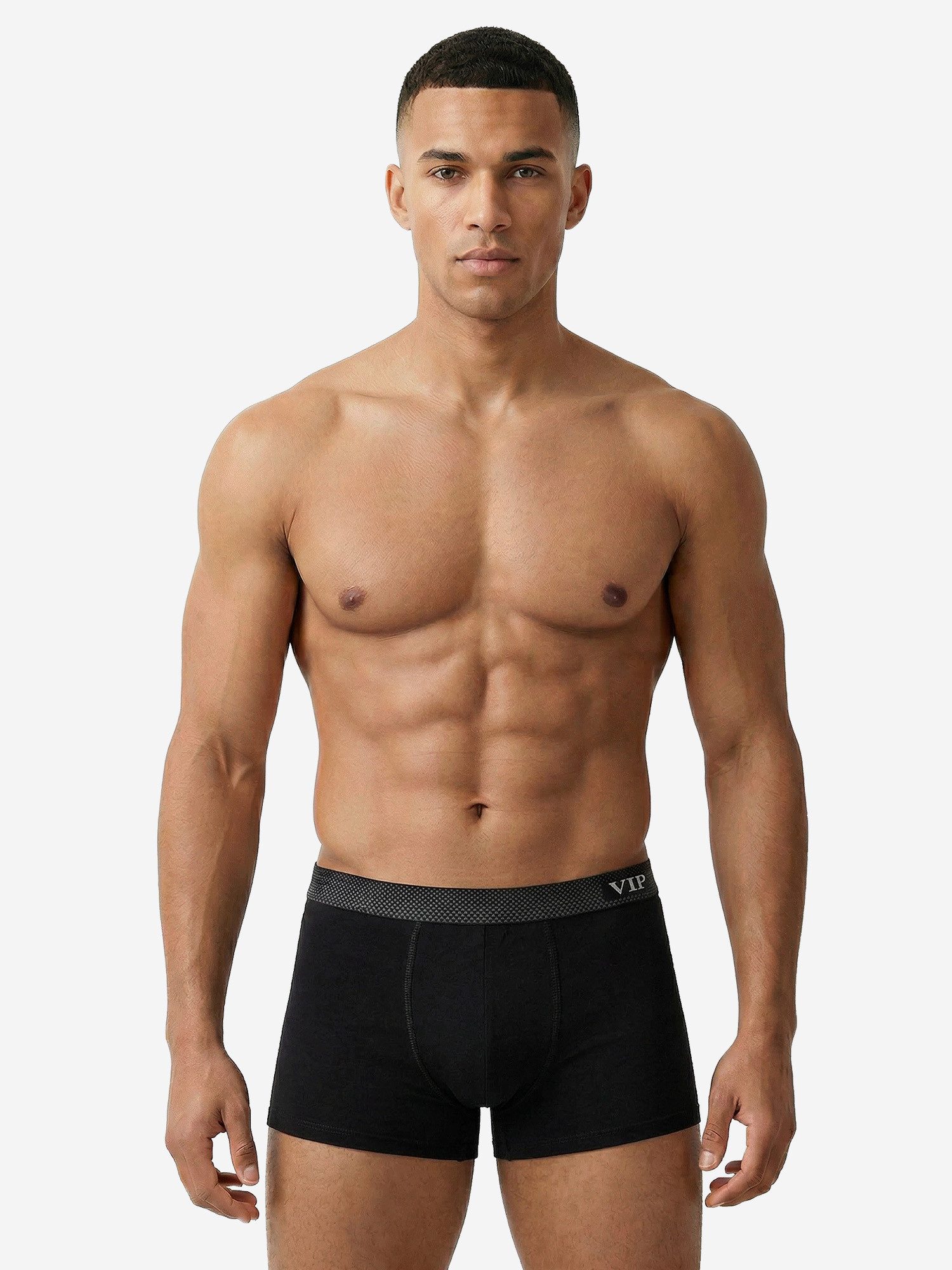 VIP Retro Boxer Premium Jersey Stretch - 6er Set - Boxershorts - Multipack - Uni (6-St) Unterwäsche Männer Herren Retroshorts Baumwoll-Mix Unterhosen 6-Pack – Bild 2 von 5