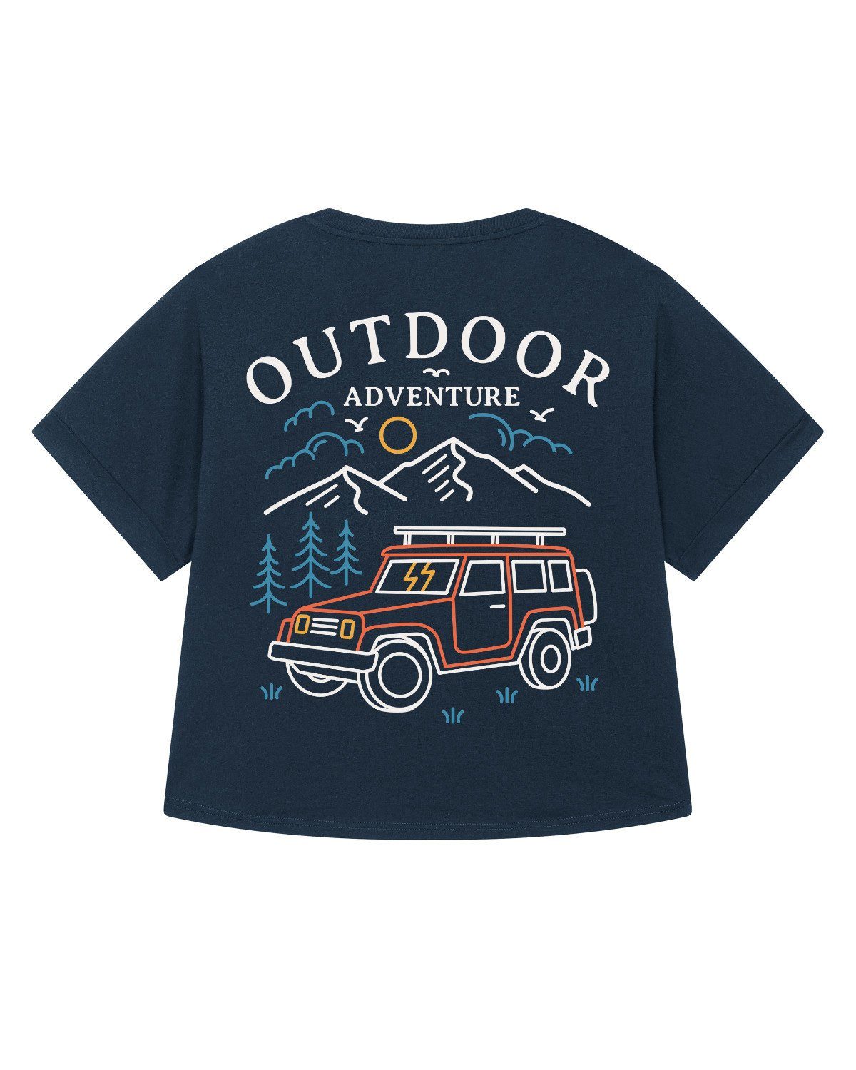 Apparel (1-tlg) dunkelblau Outdoor wat? adventure Print-Shirt