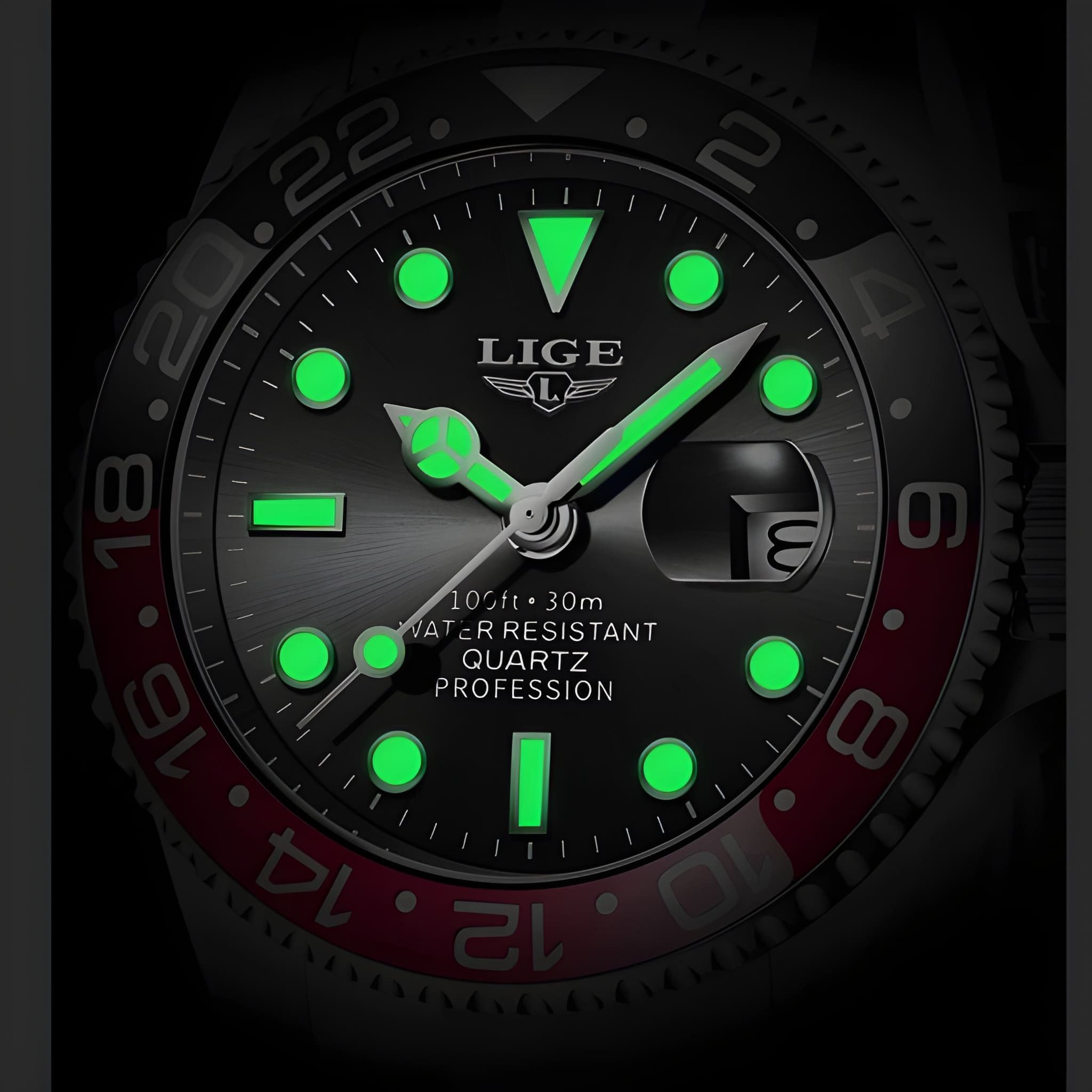 Lige Automatikuhr Luxus Armband Uhr Herren Damen Wasserdicht Sport