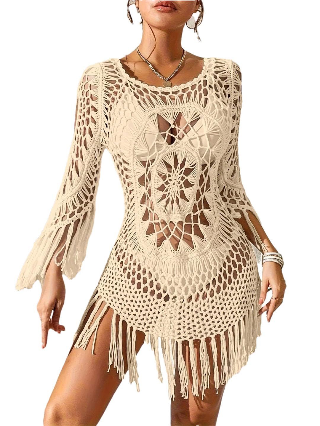 RWEUOQ Strandkleid Damen Bikini Cover Up günstig online kaufen