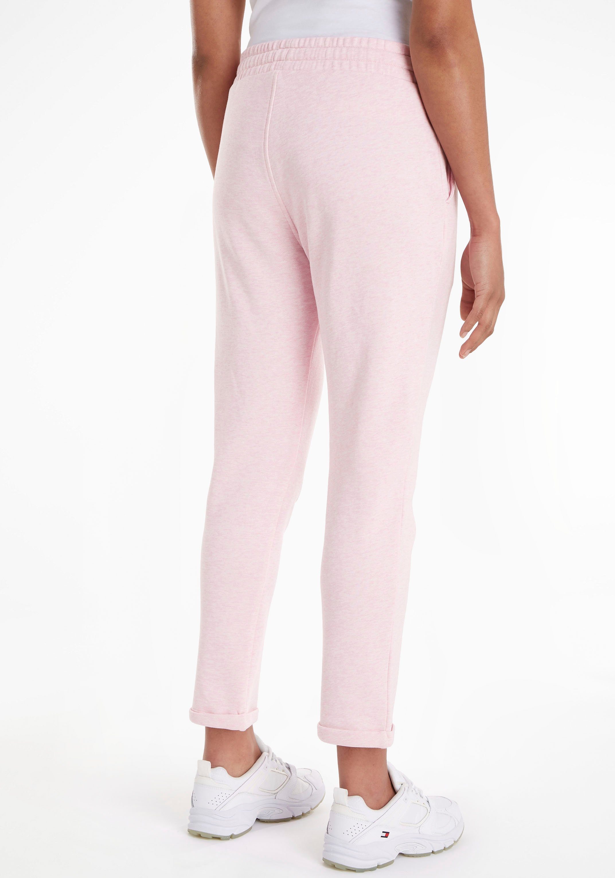 Hilfiger SWEATPANTS Hilfiger Markenlabel Classic-Pink-Heather NYC mit Sweatpants Tommy Tommy ROUNDALL TAPERED