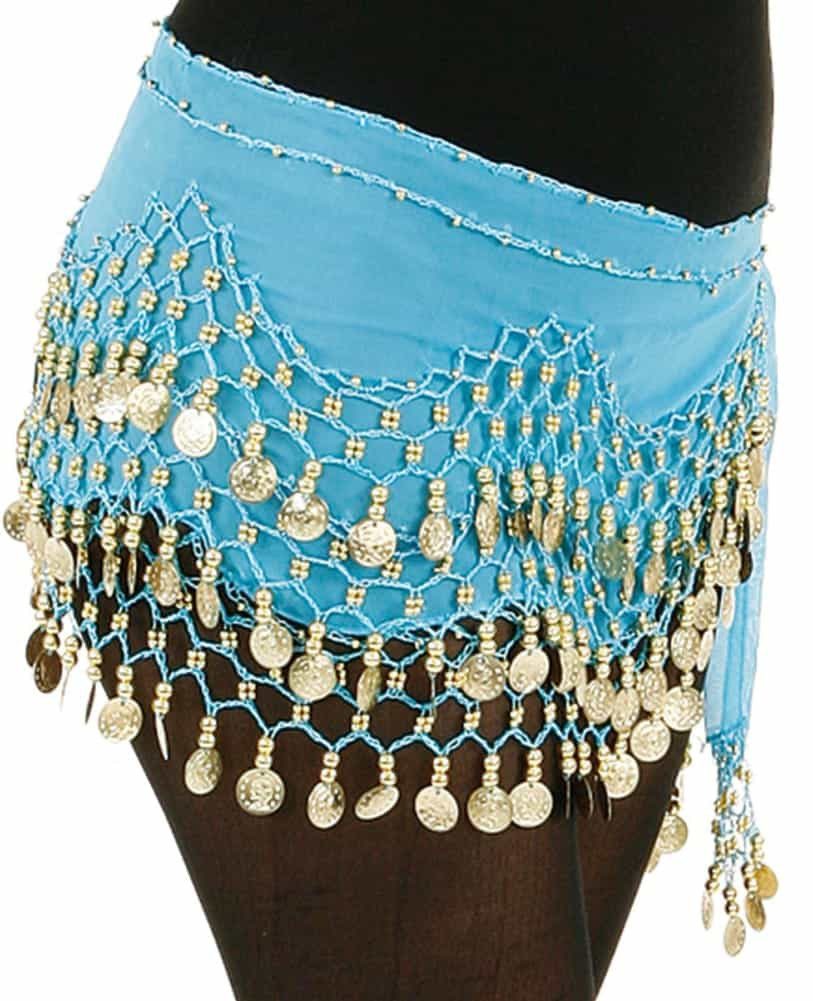 Orlob Kostüm Hüfttuch mit Münzen türkis