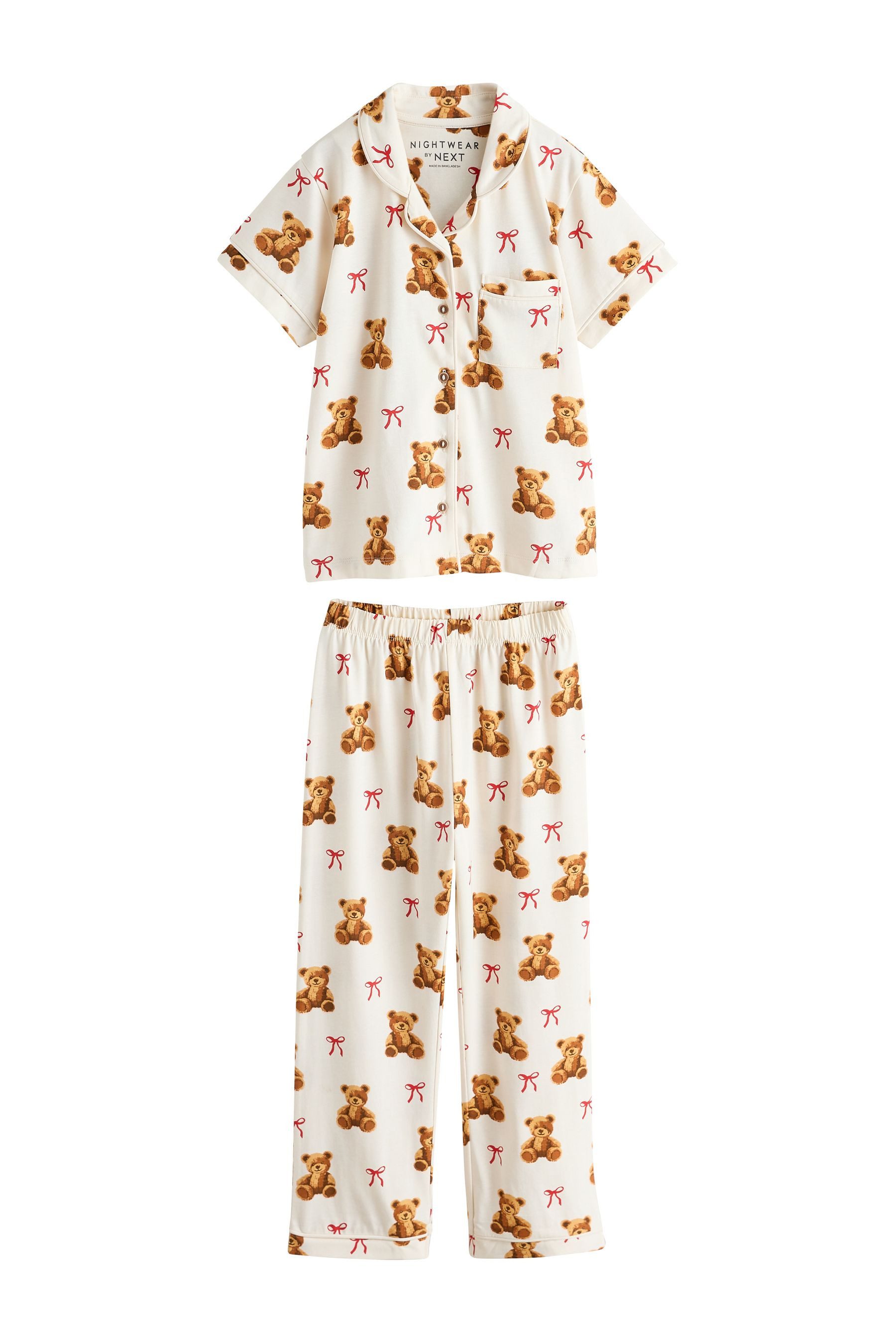Next Pyjama Pyjama mit Knöpfen mit Bärenmotiv (2 tlg)