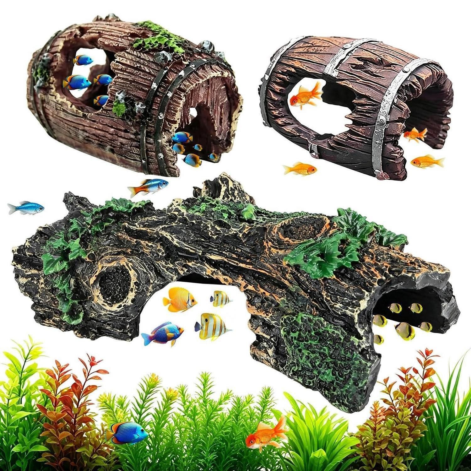LuxusKollektion Aquariendeko Aquarium Deko Höhle 3er Set