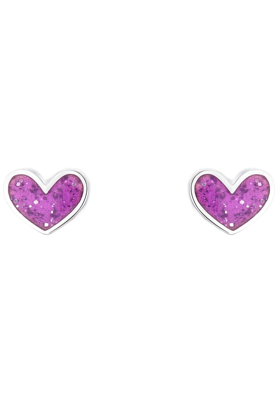 Prinzessin Lillifee Paar Ohrstecker Purple Heart, 2036441, Ohrstecker für  Mädchen mit Herz-Motiv von der Marke Prinzessin Lillifee