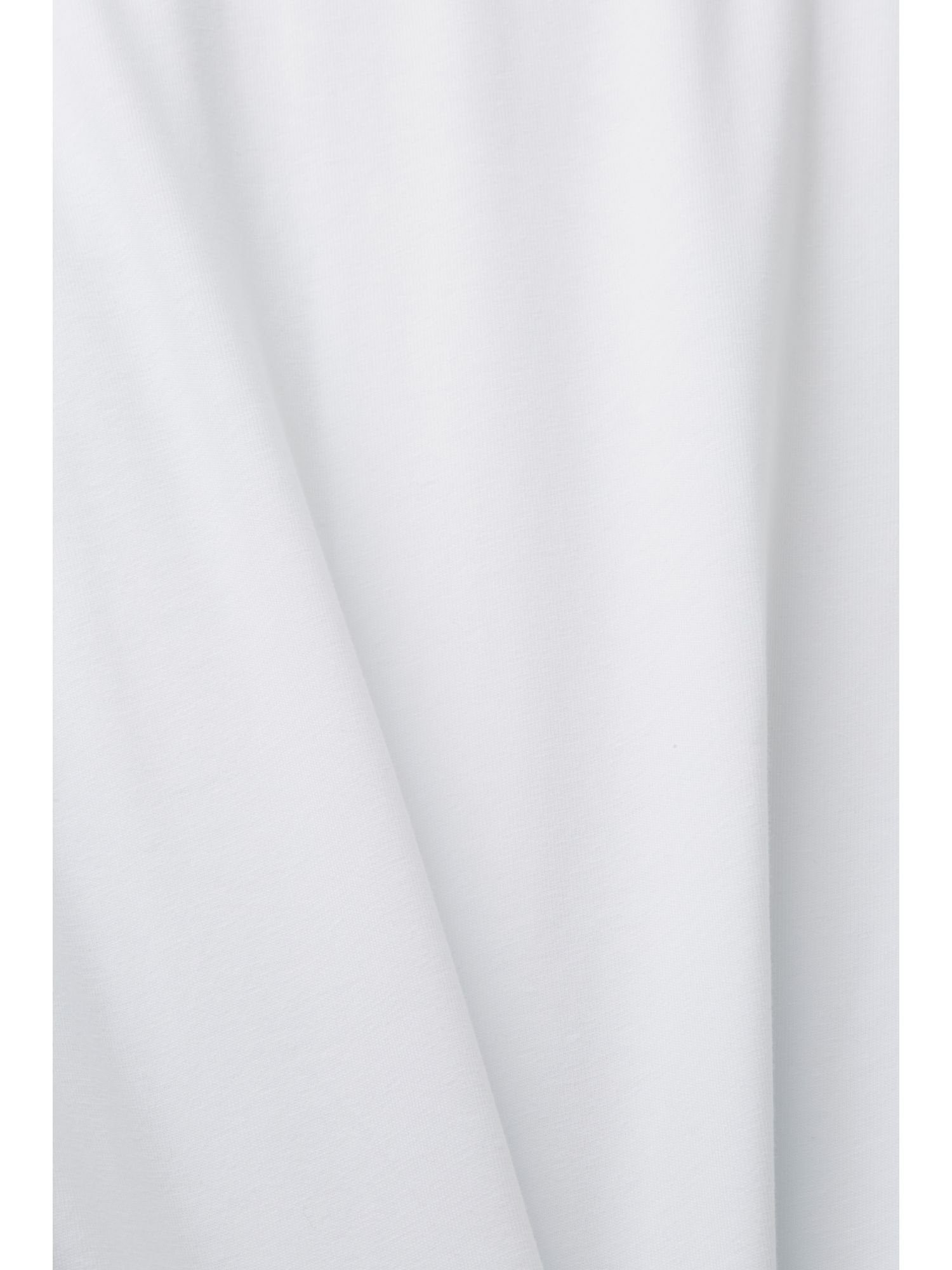 Collection 100 WHITE Esprit (1-tlg) T-Shirt Jersey-T-Shirt mit Brust-Print, % Baumwolle