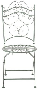 TPFGarden Gartenstuhl Indi - 2er-Set für Garten, Balkon, Terrasse (Metalltische aus handgefertigtem Eisen / Bistrotisch outdoor, 2 St), Maße (HxBxT): 92 x 40 x 50 cm - Sitzhöhe: 43 cm - Farbe: antik-grün