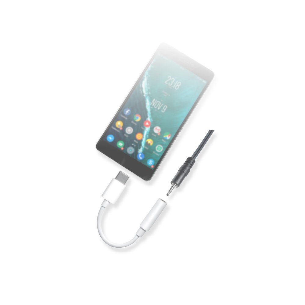 Maxtrack Smartphone-Kabel, USB, USB-C auf 3,5 mm Stereo Klinkenbuchse (10 cm), Kopfhörer Adapter USB C Klinkenbuchse