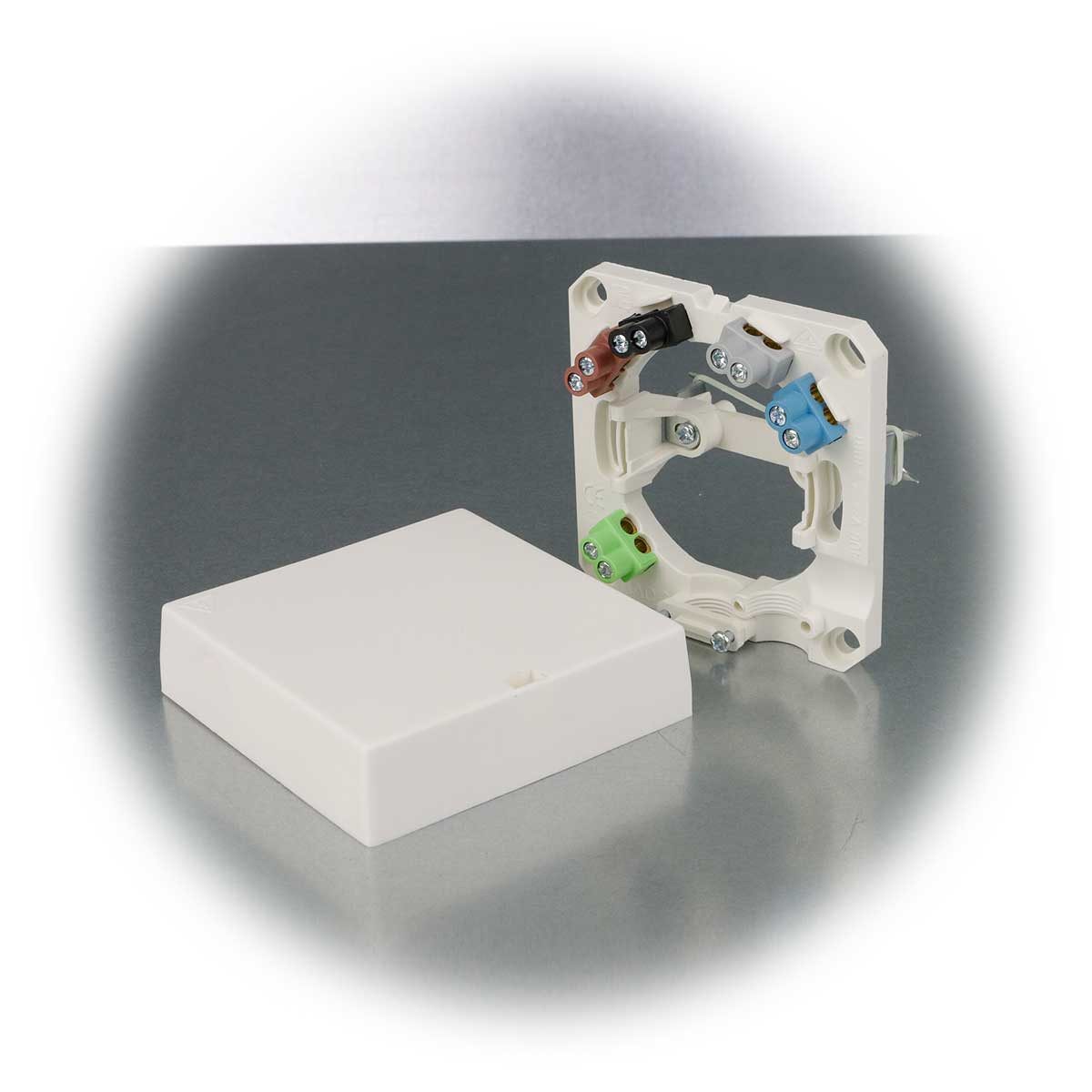 POLLMANN Herdanschlussdose AP mit Krallen, 5x2,5mm², weiß Elektroherd-Zuleitung