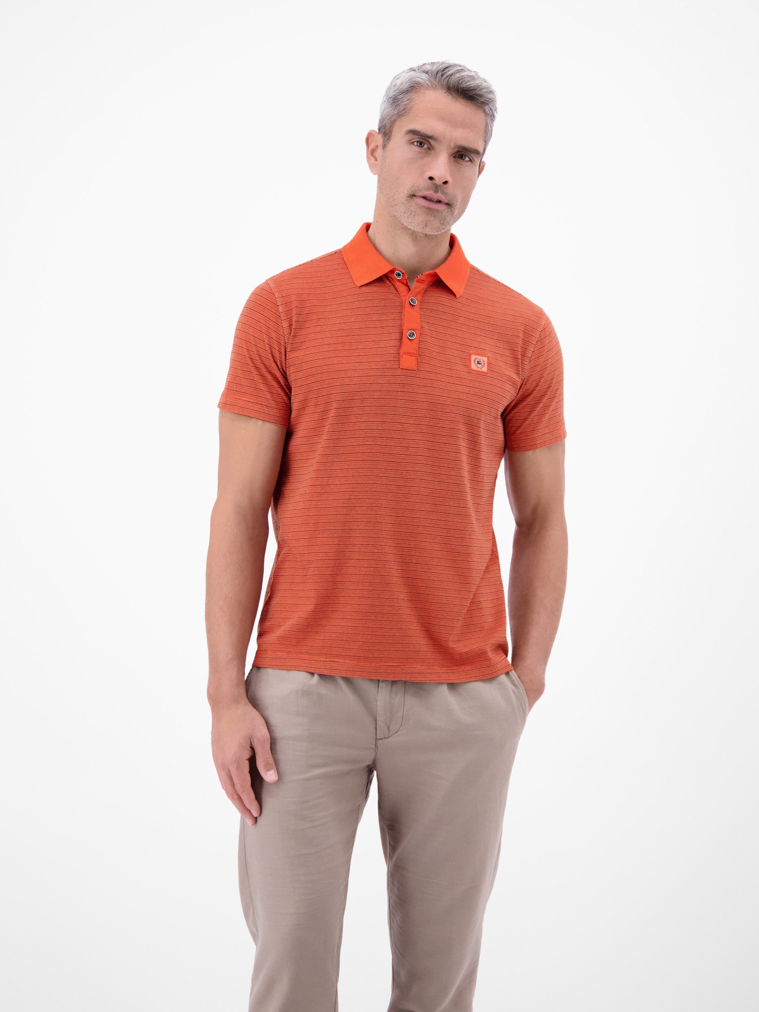 LERROS Poloshirt Kurzarm-Polo mit feinen Streifen