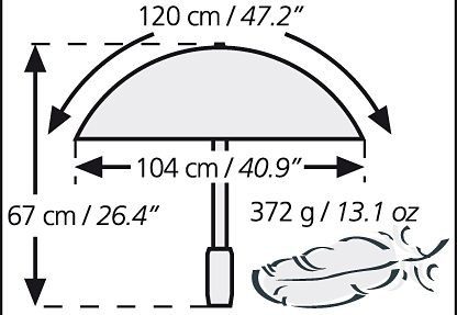 EuroSCHIRM® Stockregenschirm birdiepal® outdoor, und integriertem grün Kompass stabil, mit Schultertragegurt extra