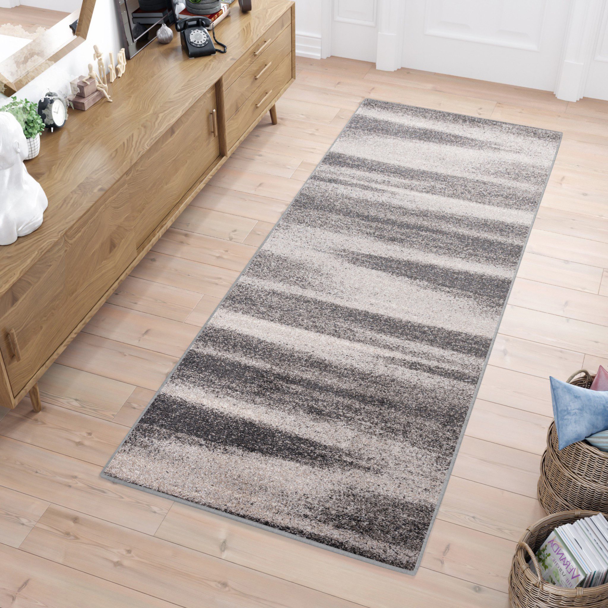 Tapiso Läufer SARI, rechteckig, Höhe: 10 mm, Kurzflor Flurläufer, pflegeleicht, Wohnzimmer Schlafzimmer Flur Küche
