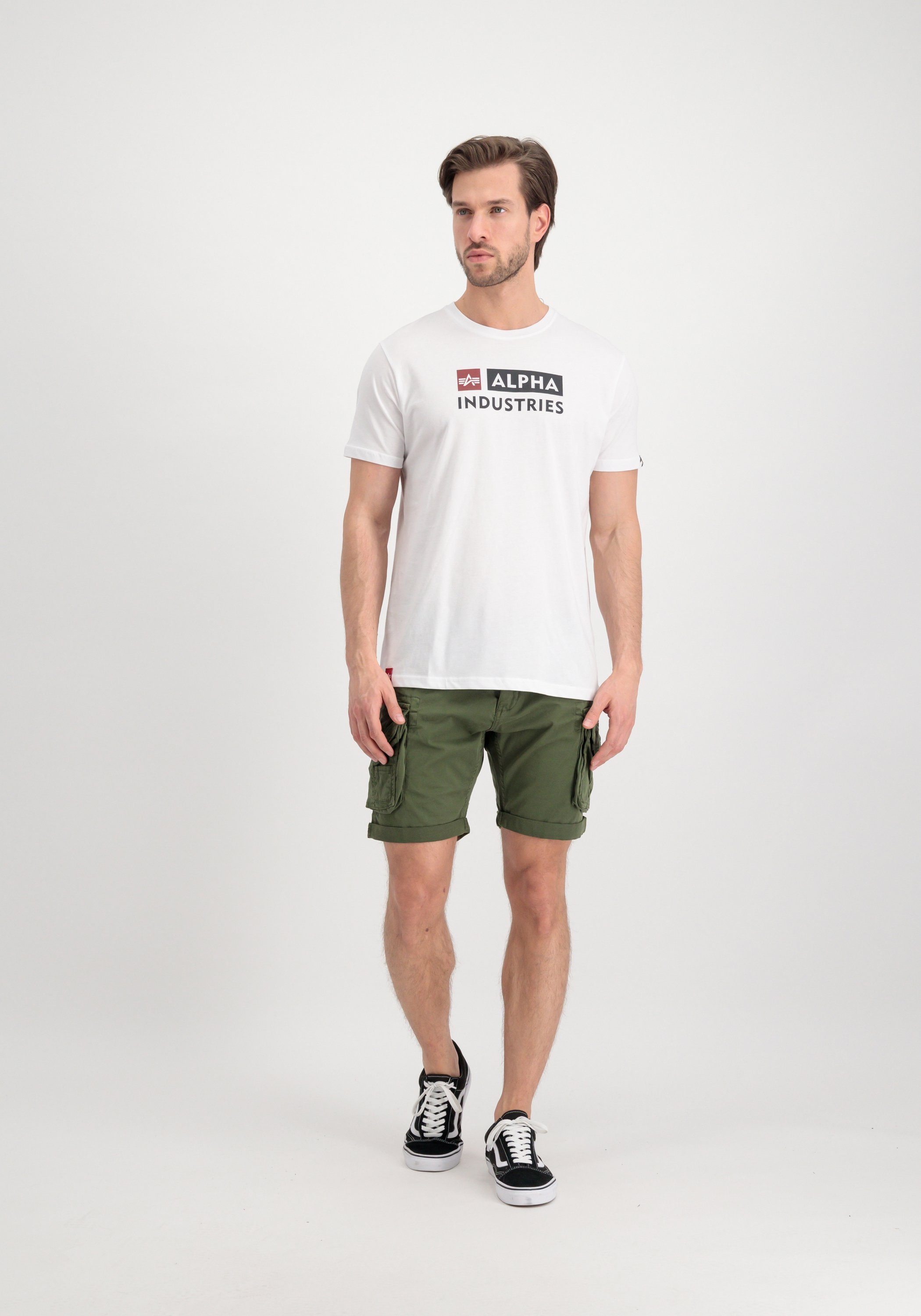 Alpha Industries T-Shirt Alpha Industries Alpha - T Block-Logo Men T-Shirts white