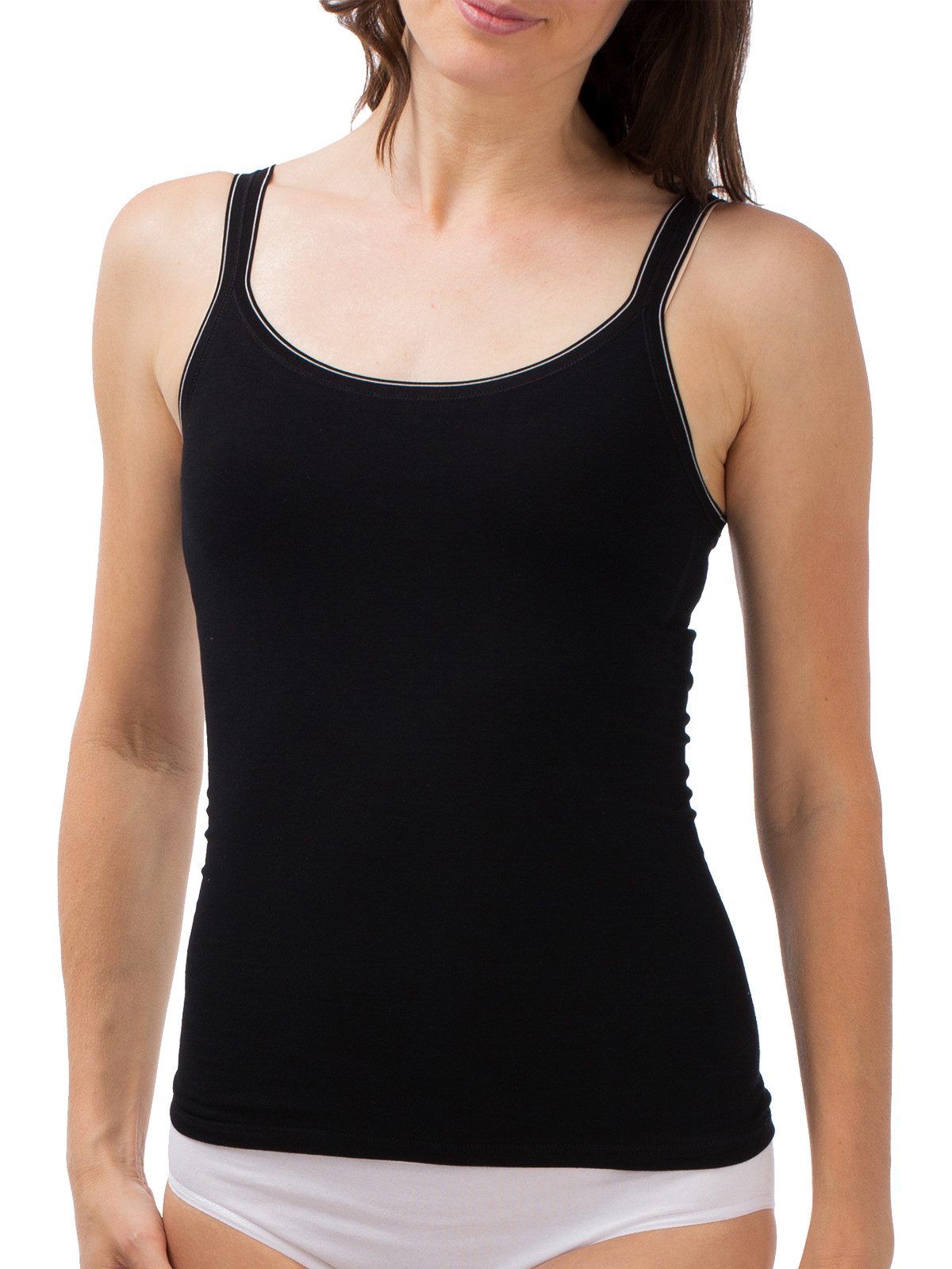 Schöller Achseltop 3er Pack Damen Unterhemd Baumwolle-Elasthan (Packung, 3-St) -