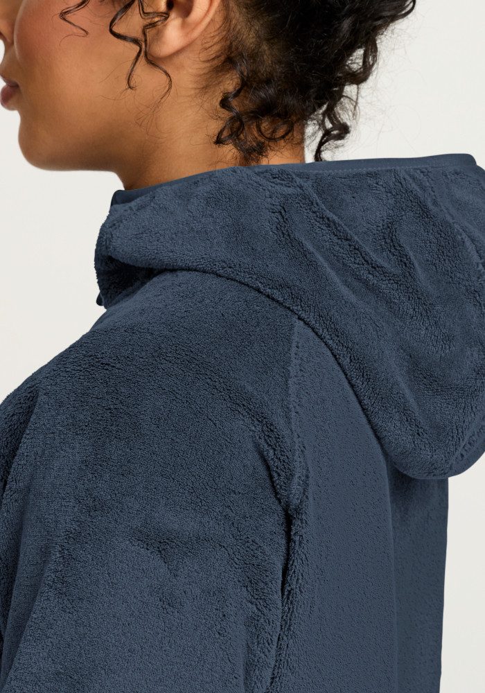 Jack Wolfskin Fleecejacke ROTWAND HOODED FZ W mit Kapuze, Langarm, atmungsaktives Gewebe