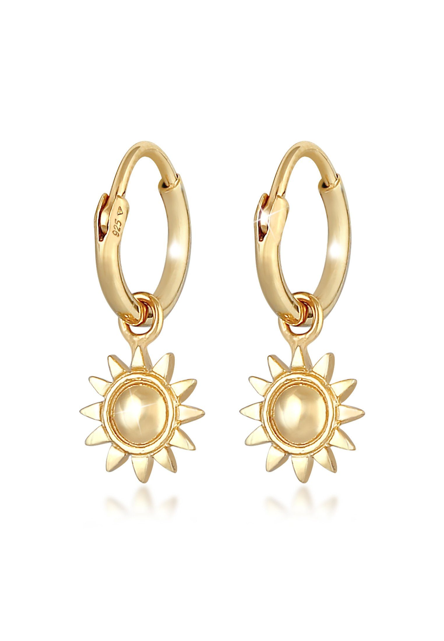 Elli Paar Creolen Creolen Einhänger Sonne Sommer 925 Silber, Sonne. € 49,90, (€ 49,90 pro 1 Stk).