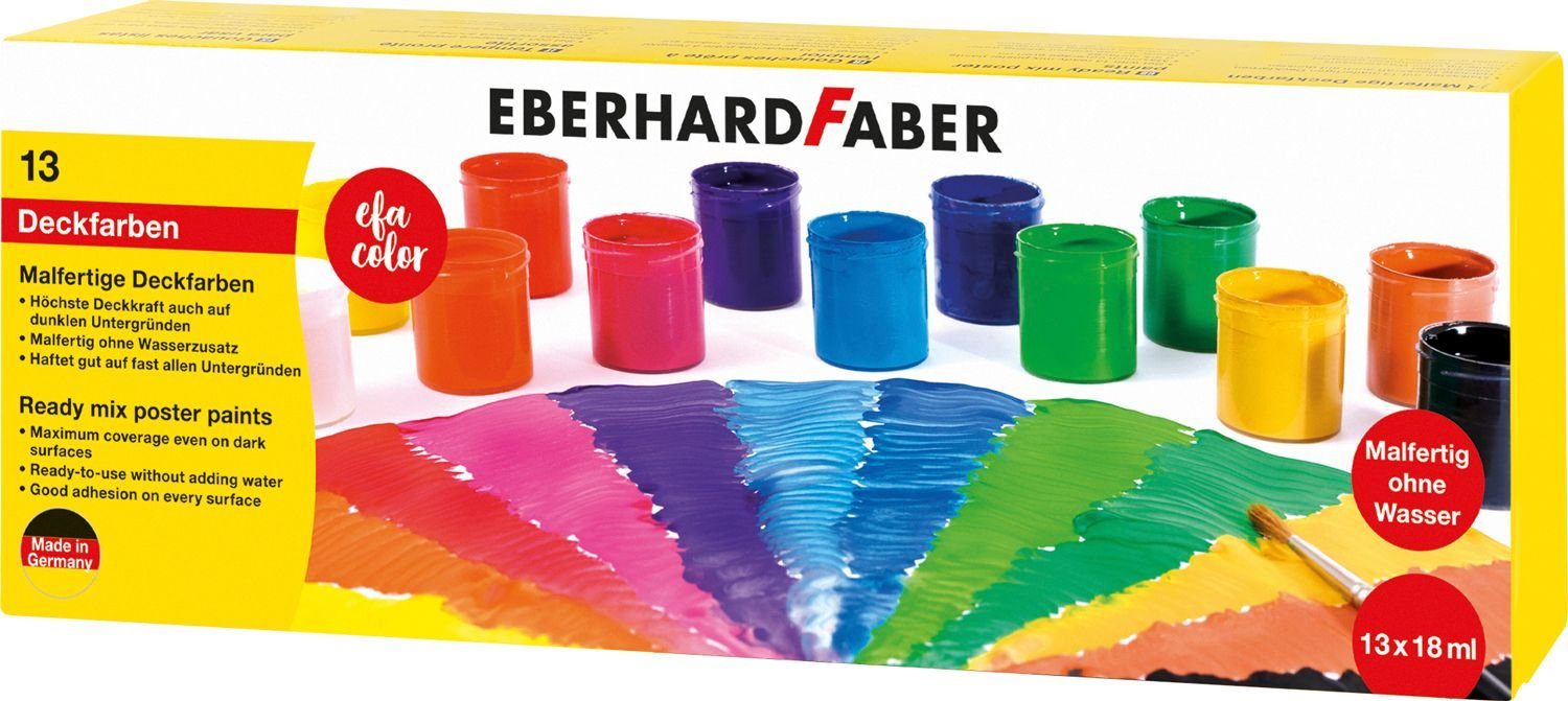 Eberhard Faber Malstift Eberhard-Faber Malfertige Deckfarben 13 Dosen je 1