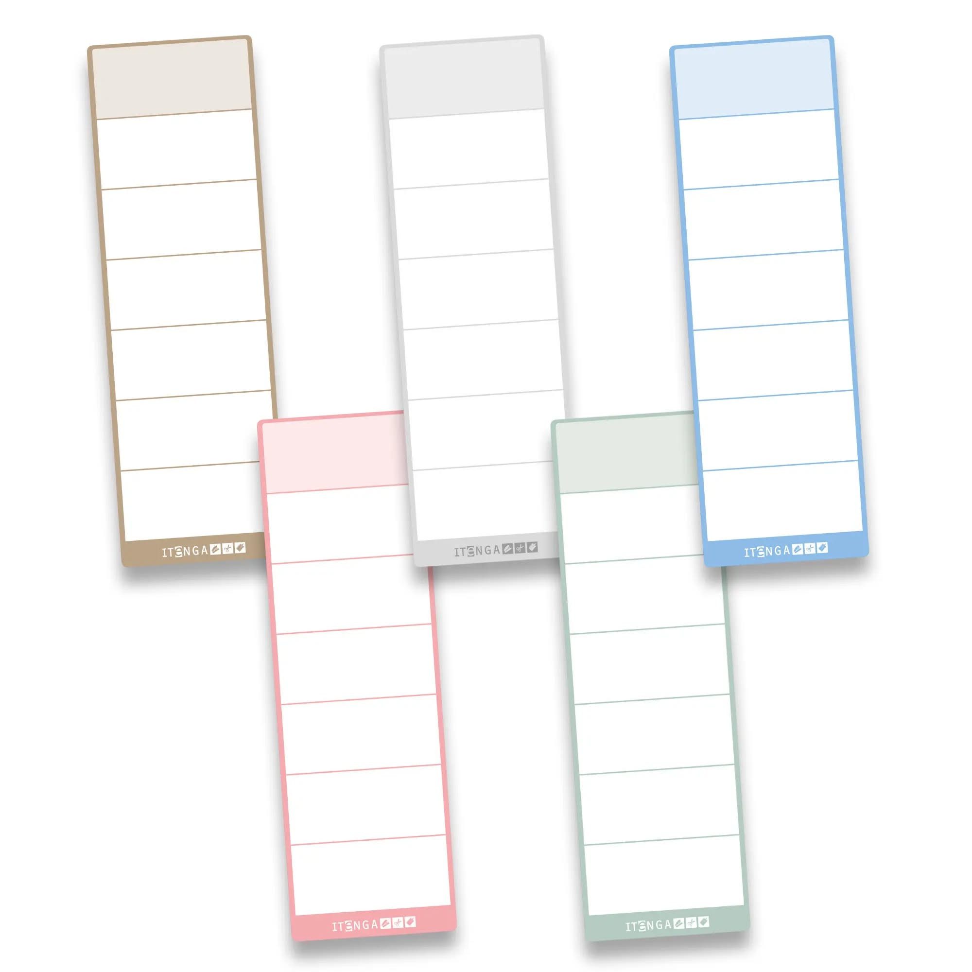 itenga Etiketten itenga 100x Ordnerrücken Etikett PASTELL MIX Rückenetikett zum Aufkleb