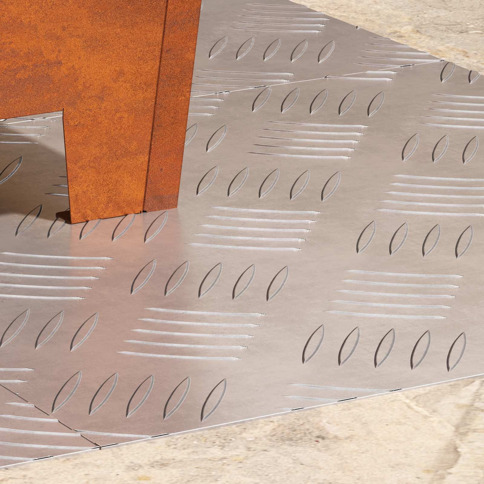 vidaXL Stufenmatte Treppe Tritt 4 stk. 40 x 40 cm Silber Aluminium Quadratisch, Quadratisch