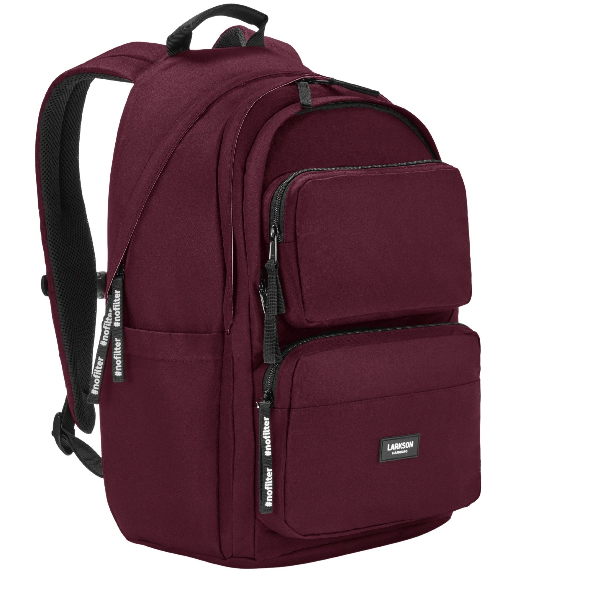 LARKSON Schulrucksack No 3 Advanced Rucksack für Schule, Mädchen Jungen (1-tlg), 3 Hauptfächer, Seitentasche, Laptopfach, Wasserabweisend