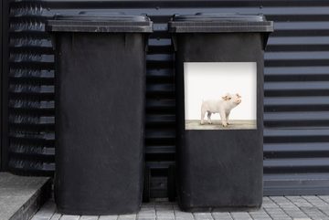 MuchoWow Wandsticker Ferkel - Groß - Tiere - Rosa - Jungen - Mädchen - Kinder (1 St), Mülleimer-aufkleber, Mülltonne, Sticker, Container, Abfalbehälter