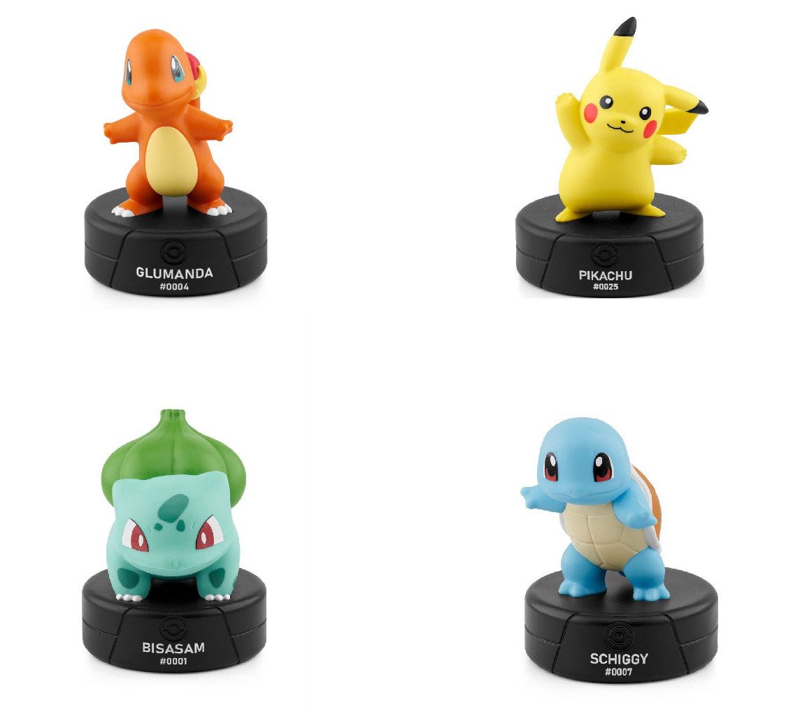 tonies Hörspielfigur 4er-Sparset Pokémon Pikachu, Schiggy, Bisasam + Glumanda, (4-St)