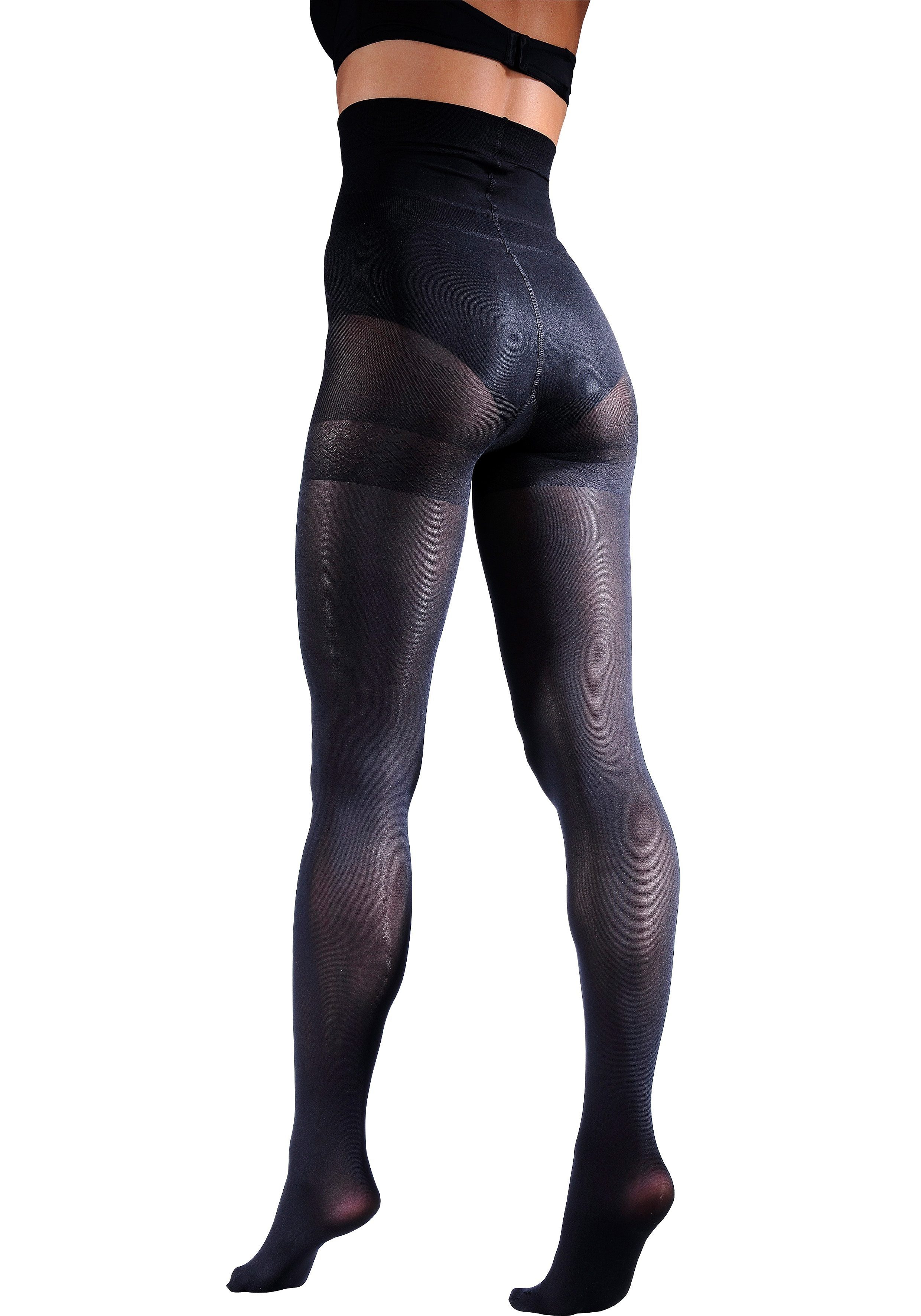 LASCANA Feinstrumpfhose Bauchweg Figurformende Stützstrumpfhose transparent 40 DEN (Packung 2 St) Bodyshaper mit extrahohem Bund – Bild 2 von 5