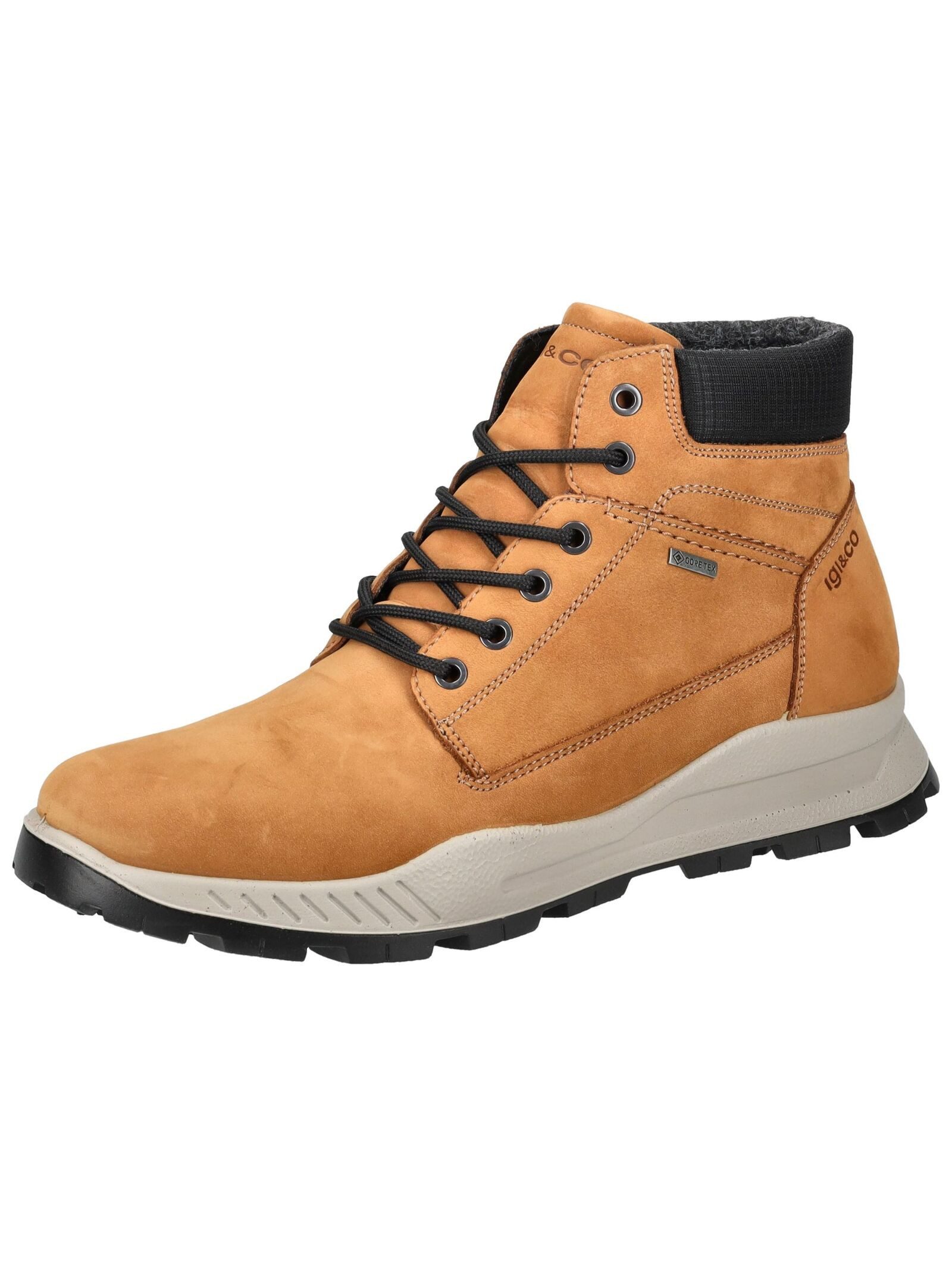 IGI & CO Stiefelette Nubukleder/Textil Schnürstiefelette
