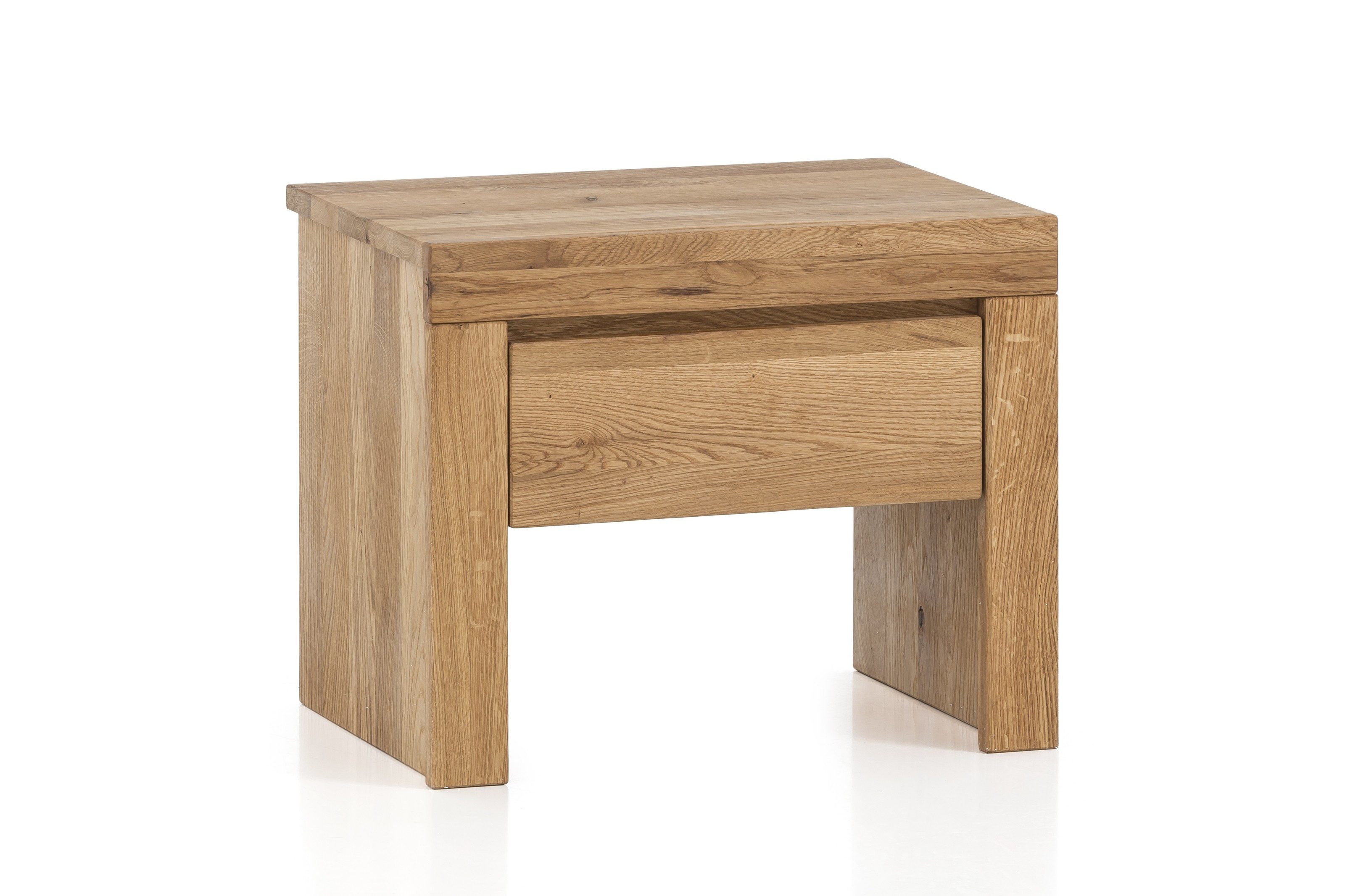 ELFO Nachtkonsole aus Massivholz in Eiche rustikal mit einer Schublade (BxH günstig online kaufen